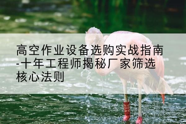 洮北剪叉式升降机厂家-高空作业设备选购实战指南-十年工程师揭秘厂家筛选核心法则