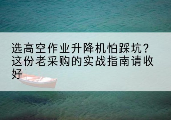 洮北高空作业升降机厂家推荐-选高空作业升降机怕踩坑？这份老采购的实战指南请收好